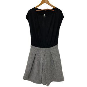 Tibi Colorblock Tweed Black & Grey Dress